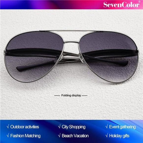 Oversized Gold Aviator Sunglasses Retro 70s UV400 Shades for Women and Men - Picture 4 of 7